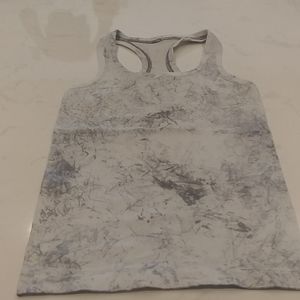 Lululemon gray marbled swiftly tank